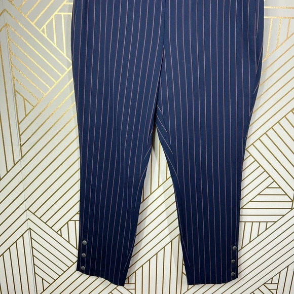 Rag and Bone Simone Snap Pant in Navy Blue‎ Stripe Size US 14 - Picture 4 of 12